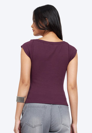Boat Neck Sleeveless Top