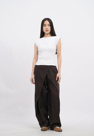 Sleeveless Boat Neck Top