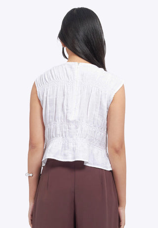 Smocked Sleeveless Top