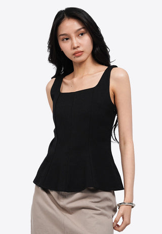 Peplum Sleeveless Top
