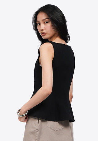 Peplum Sleeveless Top
