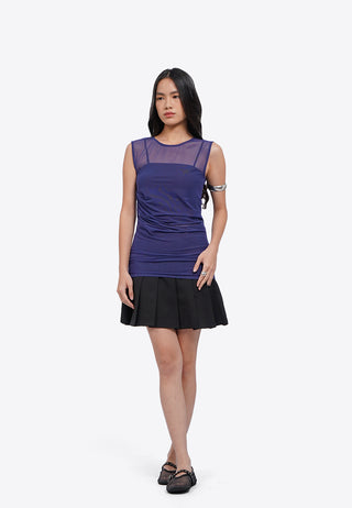 Ruched Details Sleeveless Top