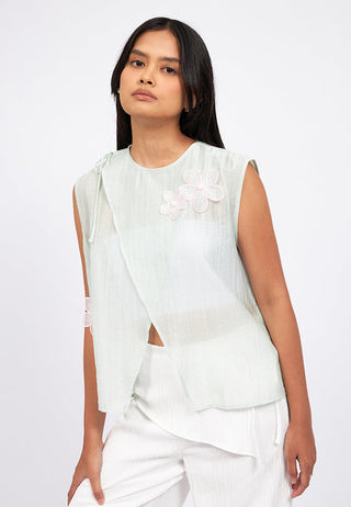 Asymmetric Front Sleeveless Top