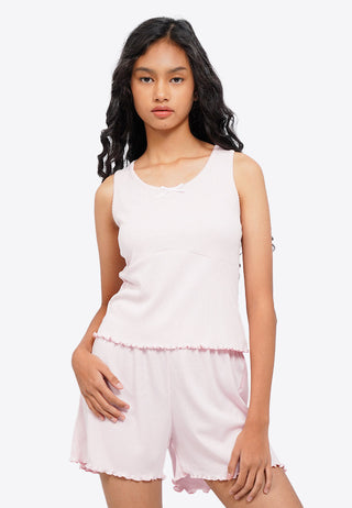 Sleeveless Short Pants Pajama Set