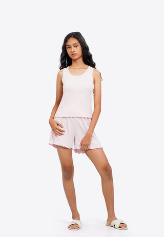Sleeveless Short Pants Pajama Set