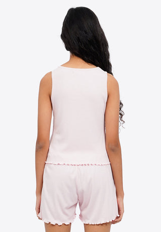 Sleeveless Short Pants Pajama Set