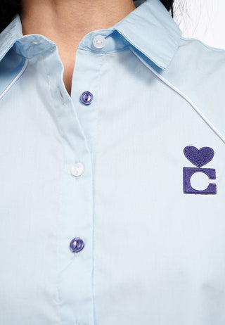 Sleeveless Button Up Crop Shirt