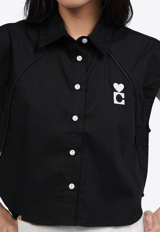 Button up Sleeveless Blouse