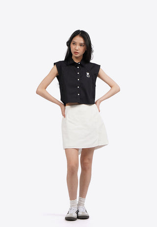 Button up Sleeveless Blouse