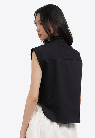 Button up Sleeveless Blouse