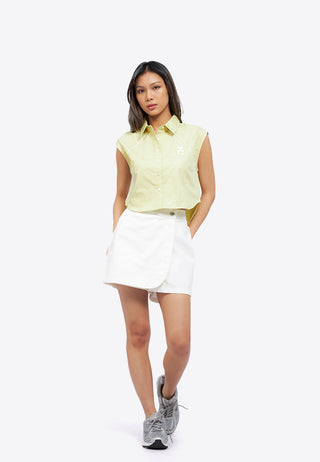 Sleeveless Button Up Shirt