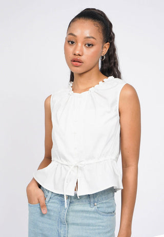 Sleeveless Peplum Blouse