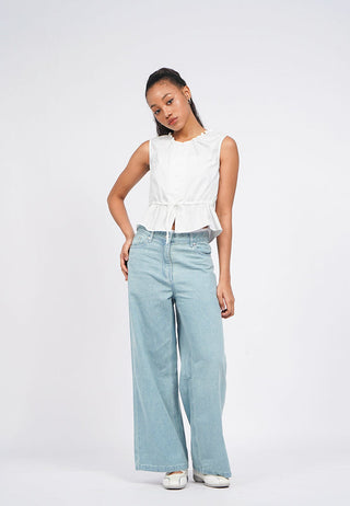 Sleeveless Peplum Blouse