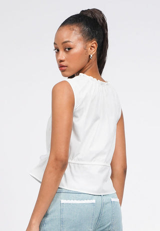 Sleeveless Peplum Blouse