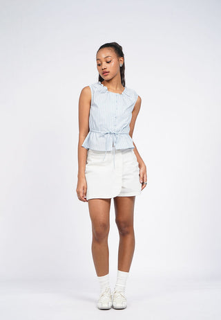 Sleeveless Peplum Blouse