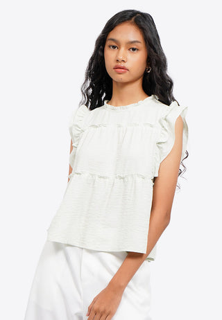 Ruffled Sleeveless Blouse