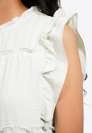 Ruffled Sleeveless Blouse