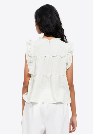 Ruffled Sleeveless Blouse