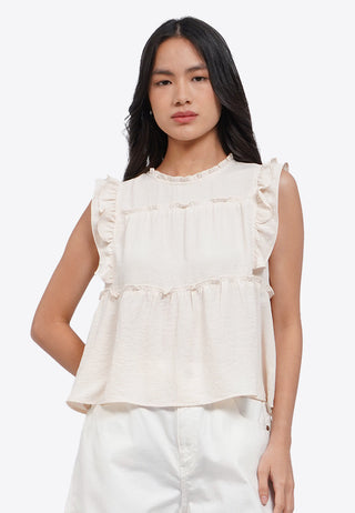 Ruffled Sleeveless Blouse