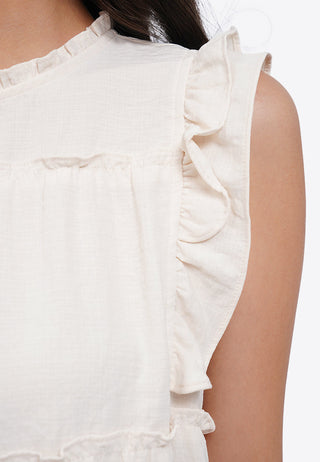 Ruffled Sleeveless Blouse
