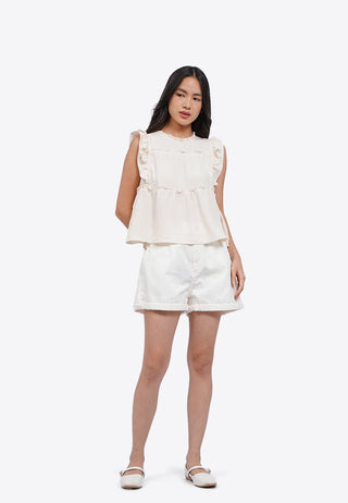 Ruffled Sleeveless Blouse