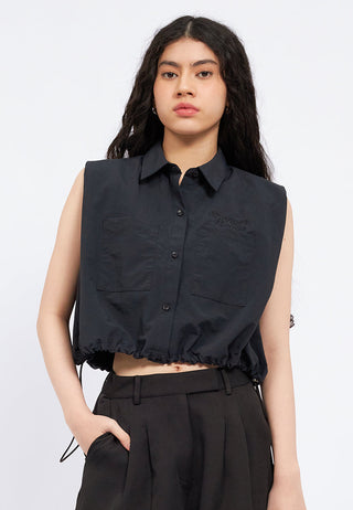 Sleeveless Loose Parachute Shirt