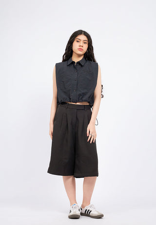 Sleeveless Loose Parachute Shirt