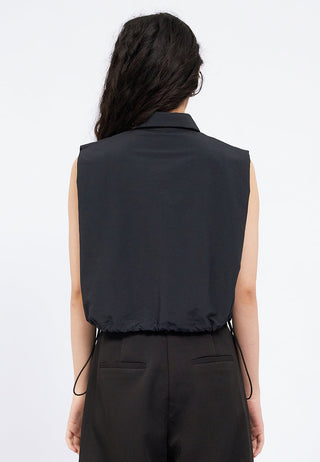 Sleeveless Loose Parachute Shirt