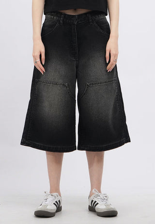Regular Fit Washed Jorts