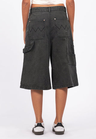 Denim Jorts with Button Details