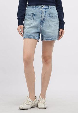 Double Pocket Denim Shorts