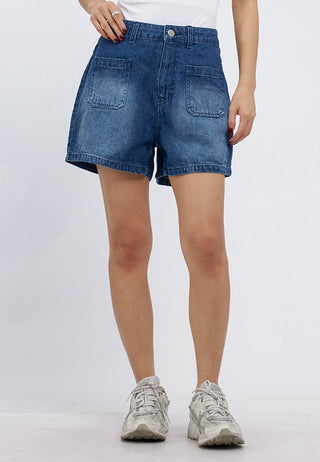 Double Pocket Denim Shorts