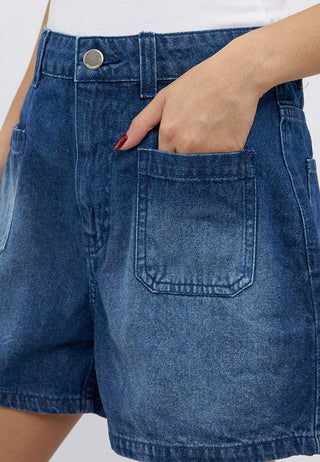 Double Pocket Denim Shorts