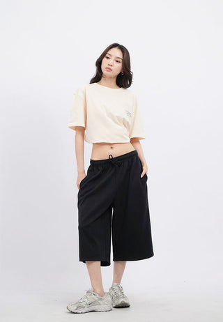 Knee Length Drawstring Short Sweatpants