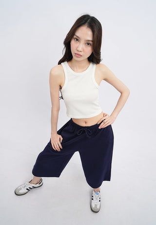 Knee Length Drawstring Short Sweatpants