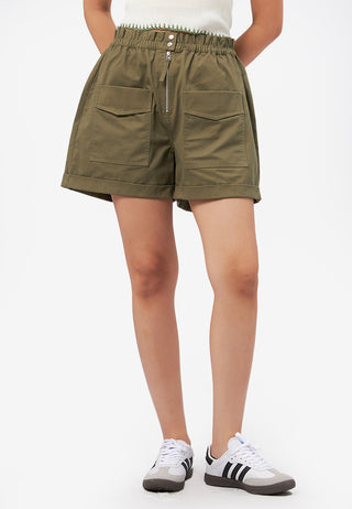 High Waist Shorts with Pocket