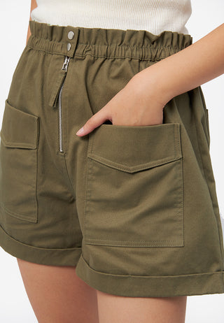 High Waist Shorts with Pocket