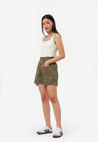 High Waist Shorts with Pocket