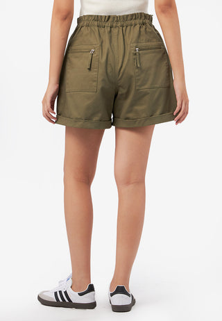 High Waist Shorts with Pocket