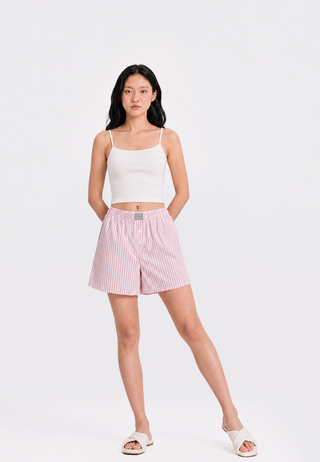 Stripes Boxer Short with Label Details