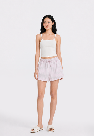 Stripes Lounge Shorts with Drawstring