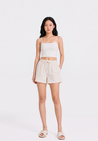 Stripes Lounge Shorts with Drawstring