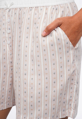 Printed Pajama Shorts