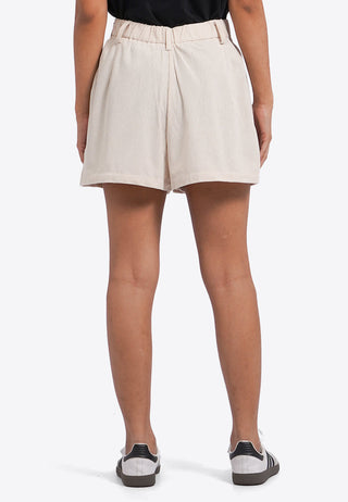Corduroy Pleated Short Pants
