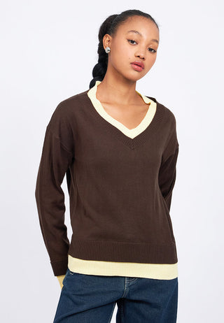 Double Layered Loose Sweater