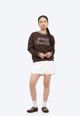 Sweatshirt with Stripes Round Neck