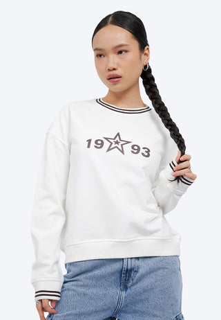 Sweatshirt with Stripes Round Neck