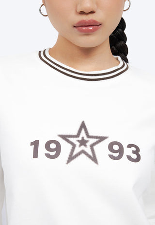 Sweatshirt with Stripes Round Neck