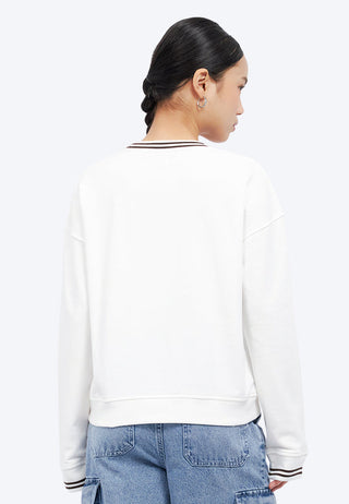 Sweatshirt with Stripes Round Neck