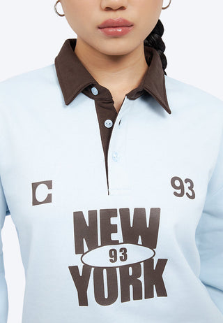 Oversized Graphic Collar Sweatshirt